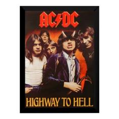 Imagem de Poster Com Moldura Acdc Highway To Hell Rock Quadro