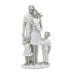 Imagem de Enfeite Estatua Familia Casal 3 Filhos 25x11x7cm 