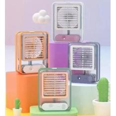 Imagem de Ventilador Portátil Led Umidificador 3 Veloc. 600ml - Melhor Preço