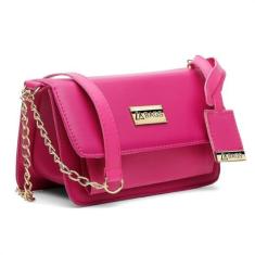 Imagem de Bolsa Carteira Feminina Transversal Correntes Moderna Casual Pink