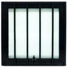 Imagem de Janela Maxiar De Banheiro Esquadrias Brasil 35x35 Preto Com Grade f123