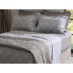 Imagem de Jogo De Cama Casal 4 Peças Percal 180 Fios Duplo 100% Algod - Sultan