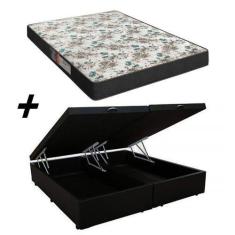 Imagem de Cama Box Baú Bipartido Queen + Colchão Portobel Veneza D33 64X158x198