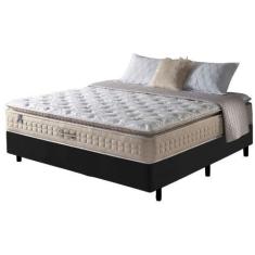 Imagem de Cama Box Casal Preto + Colchão Molas Ensacadas Macio Cincinnati Pillow
