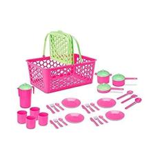 Imagem de Cesta Leva Papinha Cardoso Rosa/Verde