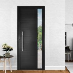 Imagem de Porta De Alum nio Lambril 210x80cm Visor E Puxador Lado Direi