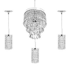 Imagem de Kit 3 Pendentes Clearcrillic +  Pendente Manucrillic - Marryluz