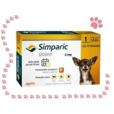 Imagem de Simparic 5mg Zoetis Antipulgas para Cães de 1,3 a 2,5 Kg