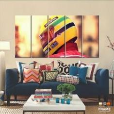 Imagem de Quadro Decoraivo Ayrton Senna 5 peças 140x65 5 peças