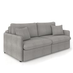 Imagem de Sofá Retrátil Reclinável 4 Lugares 254cm Maili Bouclê Cinza K01 - D`Rossi