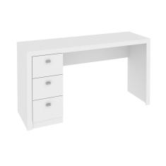 Imagem de Mesa Reta para Escritório com 3 Gavetas ME4102 Branco Tecnomobili