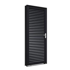 Imagem de Porta de Aço de Giro Laminada 215x86cm Facilitá Lucasa Preto