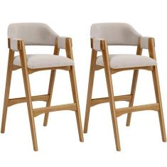 Imagem de Kit 02 Banquetas Altas Para Cozinha Sala de Jantar Bar Suran L02 Boucl