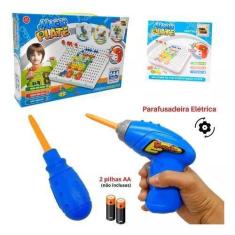 Imagem de Quebra Cabeças Mosaico 144 Peças 3D Infantil + Parafusadeira - Encanta