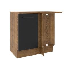 Imagem de Balcão de Canto Madesa Agata 1 Porta - Rustic/preto