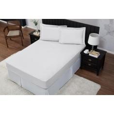 Imagem de Jogo De Cama Casal Queen 400 Fios Percal 03 Peças Com Aba, Antiácaro,