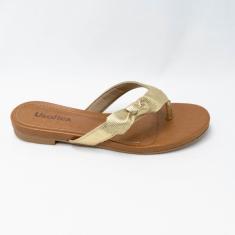 Imagem de Chinelo Usaflex AC7901 Couro Milano Prata Velho