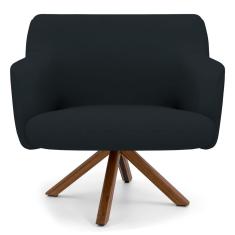 Imagem de Poltrona Decorativa Giratória Base Giromad Madeira Jade B-300 Veludo  - Domi