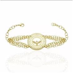Imagem de Pulseira Feminina Religiosa Dons Espírito Santo Folheado 18k