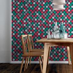 Imagem de Papel De Parede Adesivo Marrocos Arabesc N06068 Rolo 0,58X3M