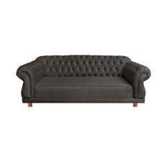 Imagem de Dois Sofás Chesterfield Elisabeth 1,80 - Suede Cinza Camurça / sala de