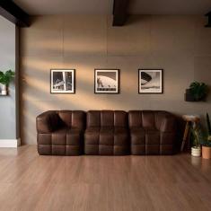 Imagem de sofá guldi popup com 2 módulos canto e central corino café