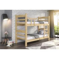 Imagem de Beliche RETA Madeira Maciça Cor NATURAL - Mundo Das Beliches