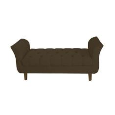 Imagem de Recamier Estofado Para Quarto Closet 160 cm Grécia Suede Marrom - INCA