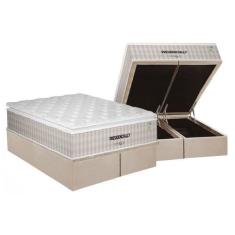 Imagem de Conjunto Box Baú Queen: Colchão Molas Plumatex Ensacadas Presidenciall