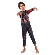 Imagem de Fantasia de Zumbi Macacão Infantil de Halloween 2 á 16 anos - Sulameri