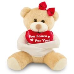 Imagem de Ursinho de Pelúcia Louco Por você 20cm Antia-alérgico - Toybrink, Cara