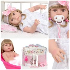 Imagem de Bebê Reborn Boneca Princesa Realista Silicone Loira