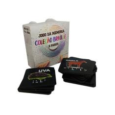 Imagem de Kit Jogo da Memória 6 pares em braile com Jogo das Vogais alto relevo