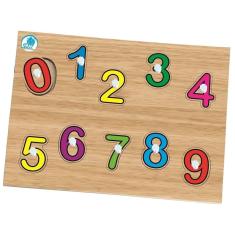 Imagem de Quebra cabeça com pinos numerais em madeira - simque - 710