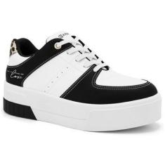 Imagem de Tênis Casual Feminino Preto Branco Onça Ramarim 2484102-0001-Feminino