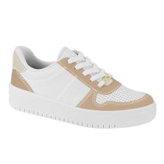 Imagem de Tênis Plataforma Feminino Vizzano Casual - Branco/Nude-Feminino
