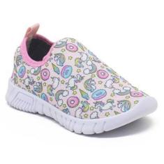 Imagem de Tênis Infantil Menina Feminina Escolar Calce Facil Leve Confortável Unicórnio-Feminino