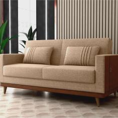 Imagem de Sofá Cama 3 Lugares Esther 203cm X 95cm X 90cm Bege/Montana Wisck