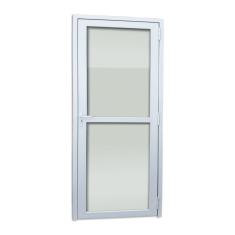Imagem de Porta de PVC 216x70cm Com 2 vidros  inferior temperado ITEC Brimak Branco