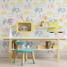 Imagem de Papel De Parede Adesivo Elefante Asas N09127 Rolo 0,58X3M