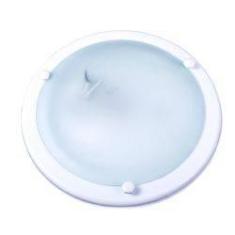 Imagem de Plafon Aro Italia Vidro Fosco 24cm 1 Lamp. E-27 Max 60w Branco