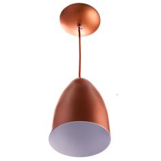 Imagem de Lustre Pendente Cone Alumínio 20x14cm Soquete E-27 Cobre