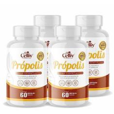 Imagem de Kit Com 4 - Extrato de Própolis 60 Capsulas de 500mg Celliv