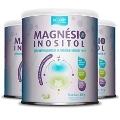 Imagem de Kit 3 Magnésio Inositol Equaliv sabor Limão 330g