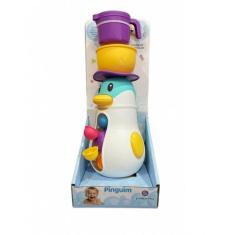 Imagem de Brinquedo De Banho Para Bebês Pinguim Monta E Desmonta Banho Brinq - P