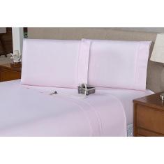 Imagem de Lençol Casal 3 Pçs de Cima Ponto Palito Percal 200 Fios 100% algodão