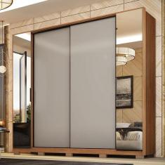 Imagem de Guarda Roupa Casal Ambiente Laredo Amêndola Touch Nude Prime Flex com Pés - Demartez