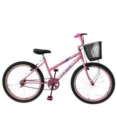 Imagem de Bicicleta Infantil Aro 24 Menina Passeio Com Cestinha Freio V Brake Aro Aero Reforçado-Feminino