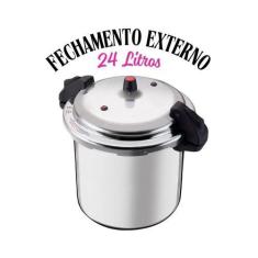 Imagem de Panela de Pressão Alumínio com Fechamento Externo 24 Litros - Aluminio