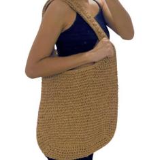 Imagem de Bolsa Palha Feminina Moda Praia 2025 Ombro Alça Grossa Verão Lazer Cas